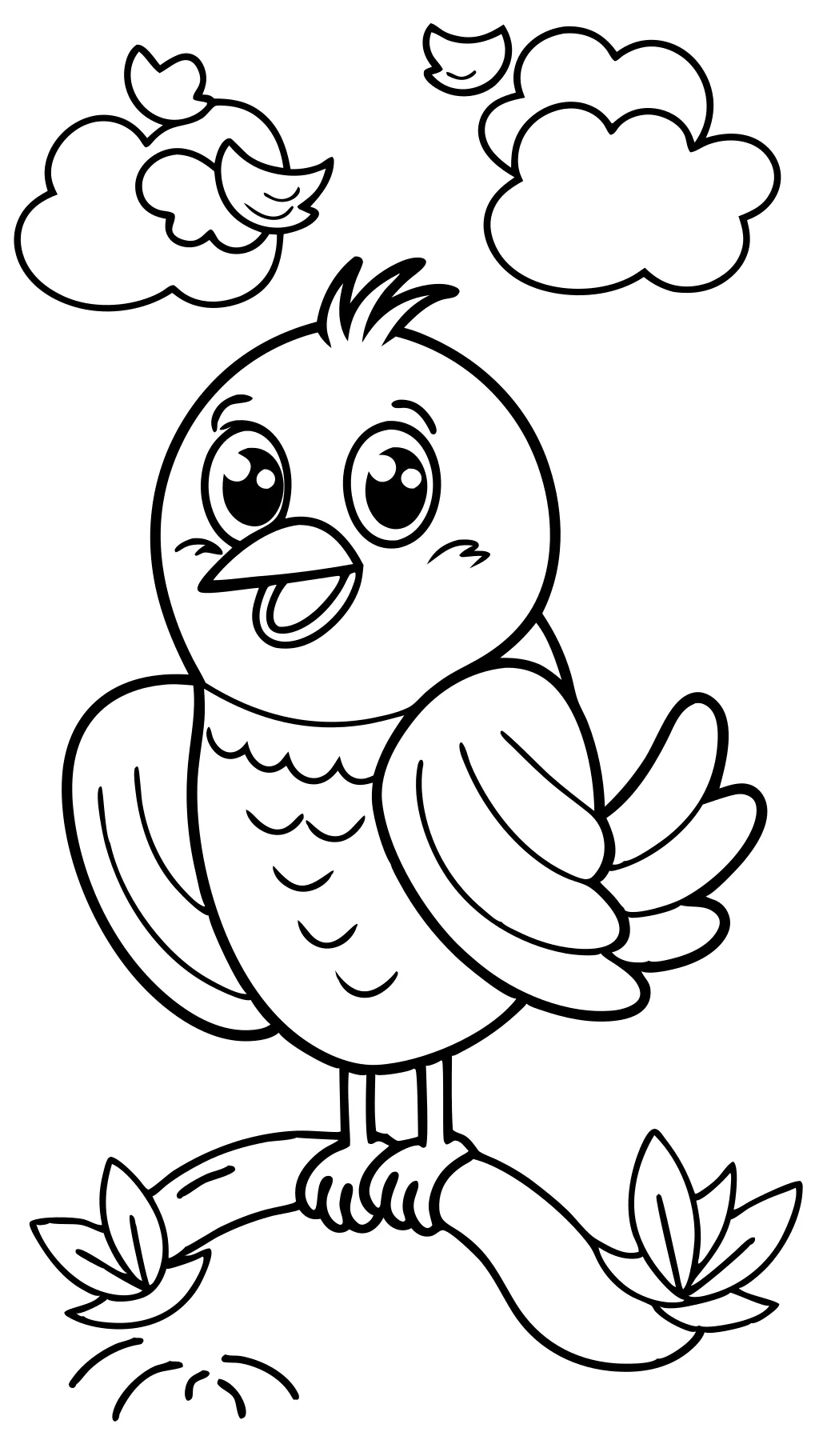 coloriages d’oiseau pour les enfants